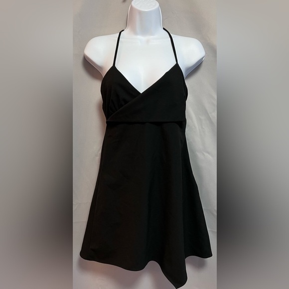 ZARA Bodycon‎ Tank Dress Medium Black Sleeveless Sexy  Mini V-Neck - Picture 1 of 9